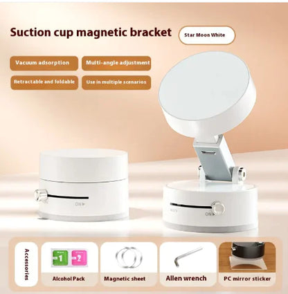 Multifunctional Vacuum Suction Cup Foldable Retractable Double-sided Magnetic Phone Holder